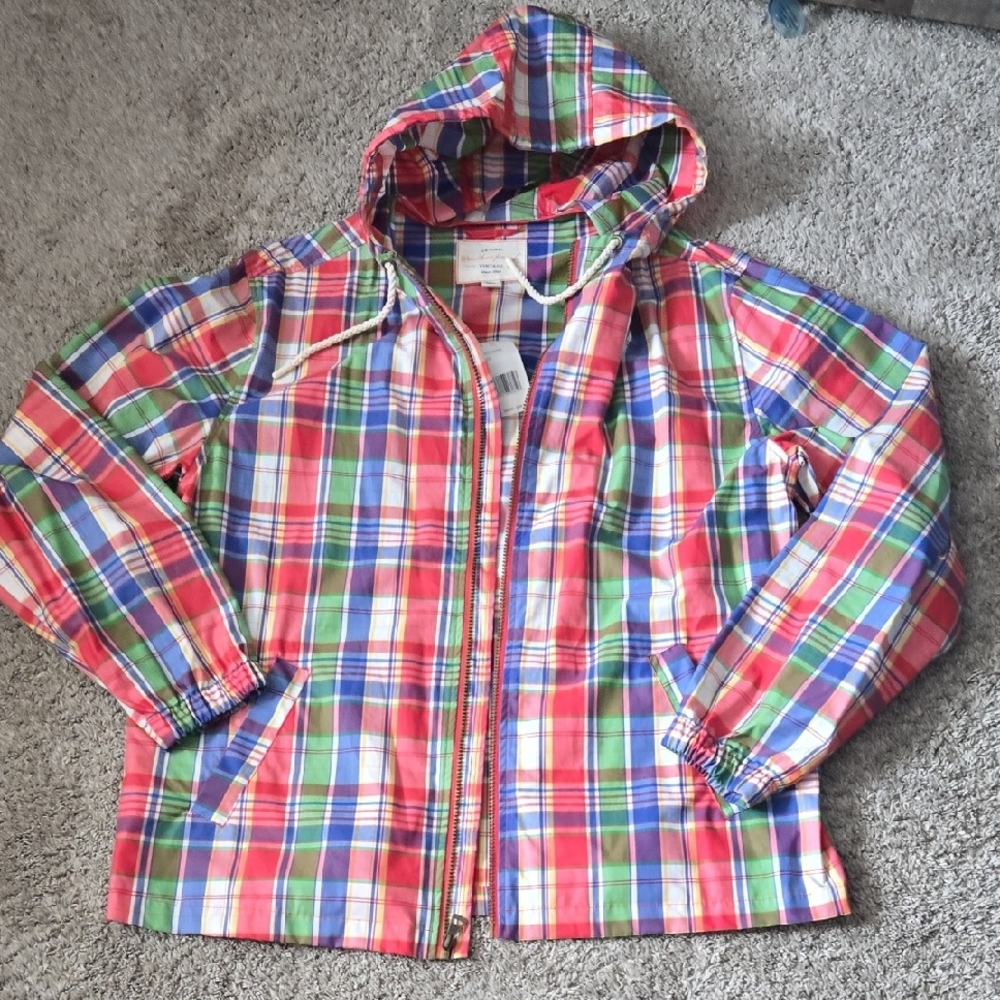 Weatherproof Vintage Colorful Plaid Rain Jacket